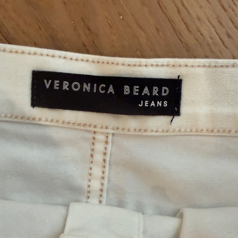 Veronica Beard Off-White Button-Front Mini Skirt - image 2